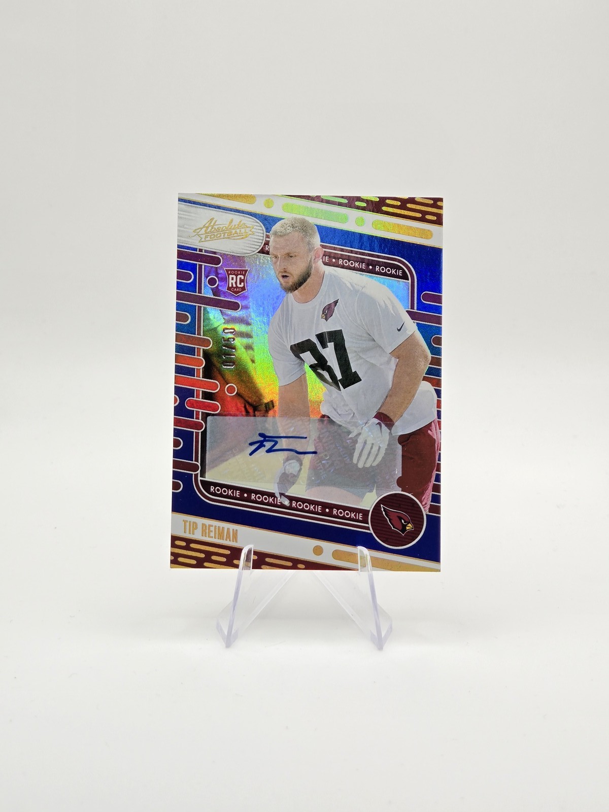 Tip Reiman 2024 Panini Absolute RC Auto Spectrum Blue SP #/50 #167