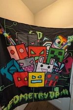 Geometry Dash Table Cloth Banner Flag Tapestry 5' X 5' #287