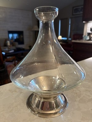Franmara Orbital Crystal Decanter w/ Silver Plated Stand