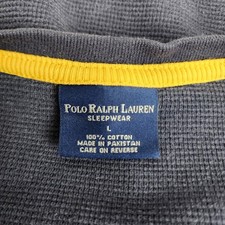 Polo Ralph Lauren Thermal Blue Long Sleeve Sleep Ware Shirt Men's Size L