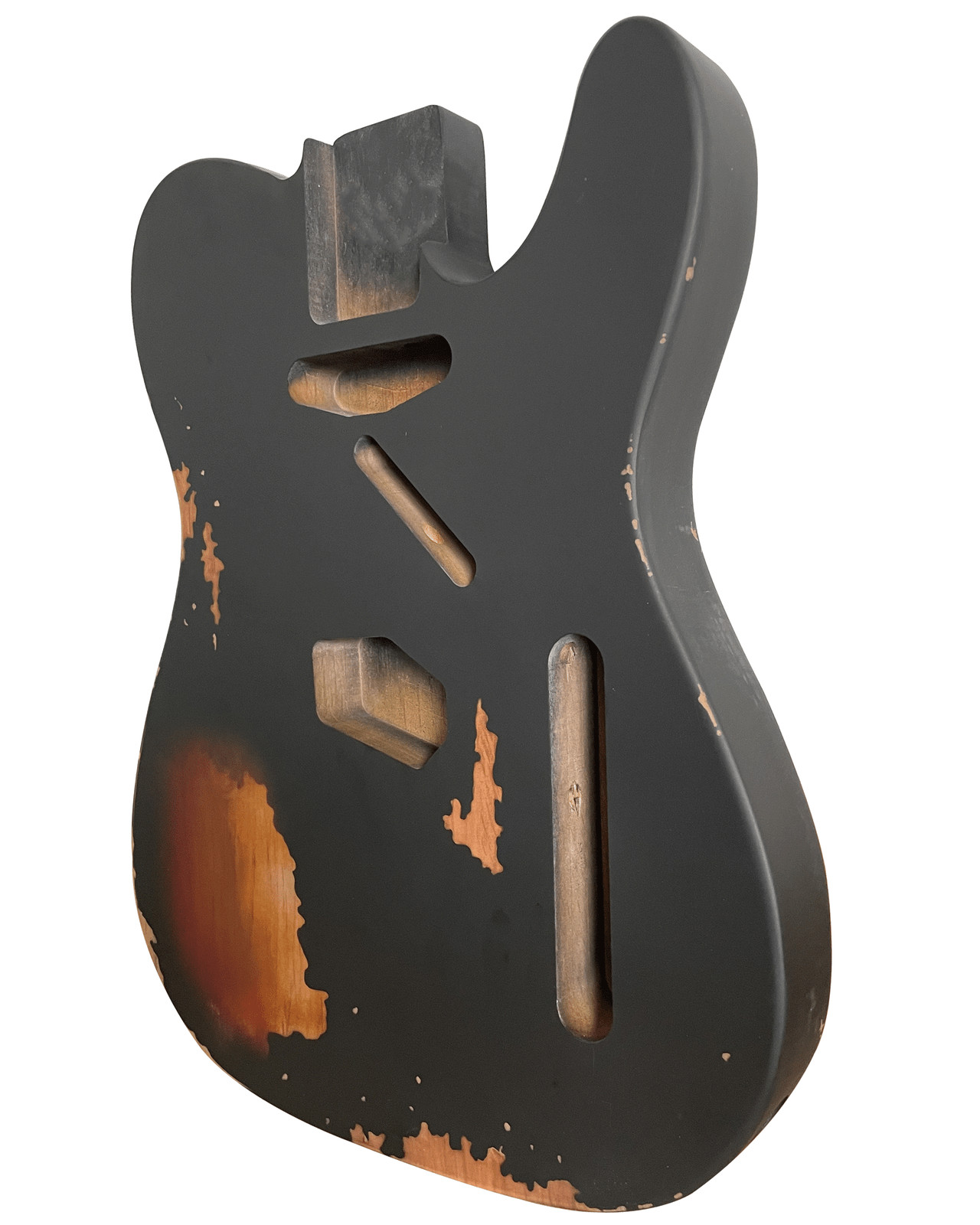 Corpo chitarra Relic Electric Relic stile TL nitro top legno ontano pickup S-S nero foto 4