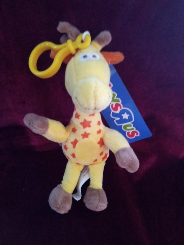 Toys R Us Kid Geoffrey the Giraffe Yellow 7" Plush Stuffed Toy 2015 Stars W/ Key