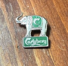 A198 Vintage Carlsberg Beer Denmark Elephant Logo Enamel Pin Badge Brewery