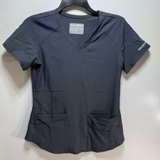 Sketchers Barco Uniform Top Scrubs 2 Pocket Active Stretch Womens S Gray