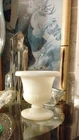 Vintage Milk Glass 3-inch Tall Pedestal Candle Holder
