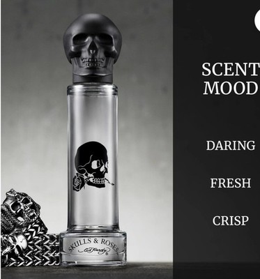 Ed Hardy Skulls and Roses Eau De Toilette Spray Cologne for Men 1.0 oz