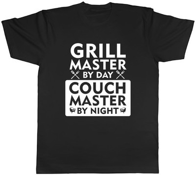 Grill Master by Day Couch Master by Night BBQ Herren T-Shirt Tee Geschenk Top