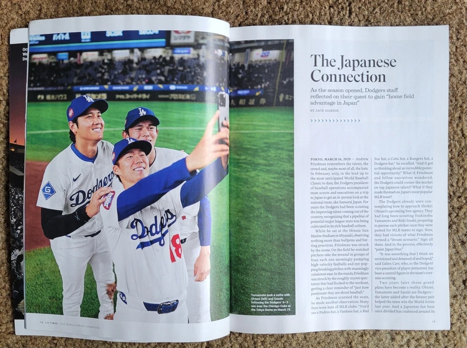Los Angeles Times Dodgers 2025 World Series Champions Commemorative Back-To-Back - Image 4 of 4