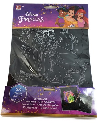 Disney Princess Kraskunst Poster - 26 x 19.5 cm - 2 Stuks