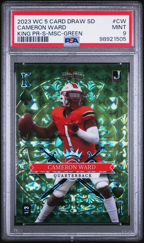 2023 Wild Card 5 Card Draw Stacked Deck King Cameron Ward Green /3 #CW ...