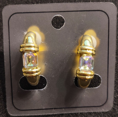 Neu Ohrclip goldfarben 25mm Clip-Verschluss Ohrringe Ohrlochfrei
