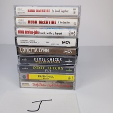 Female Country Music Artists Cassette Tapes Lot Of 9 Dixie Chicks Reba Dolly "J"