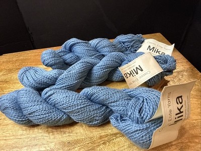 Classic Elite Yarns Mika Organic Cotton Yarn Lot 3 Made in Peru - Heavenly Blue