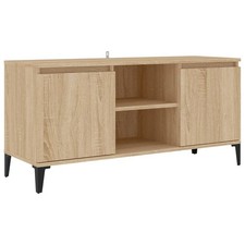 TV Cabinet with Metal Legs Sideboard TV Stand TV Unit Hifi Cabinet vidaXL