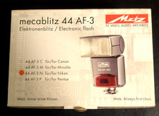 Metz Mecablitz 44 AF-3 For Nikon Box. Manual. NEW