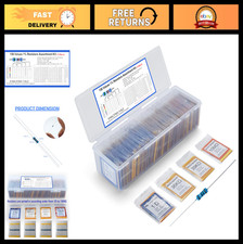 3120 Pcs Metal Film Resistor Assortment Kit 1/4W 1 Tolerance DIY Electronics