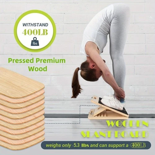 Adjustable Slant Board for Calf Stretching Wooden Incline Board 300LB AntiSlipHS - Picture 10 of 10