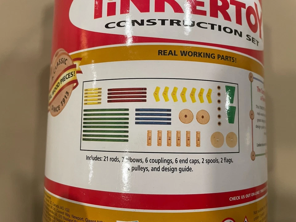 Hasbro TINKERTOY Construction Mini Set 92 Pieces - RARE - Image 3 of 4