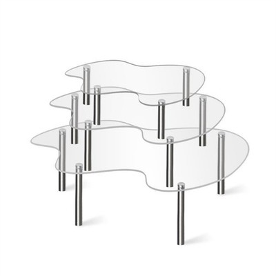 Clear Cupcake Display Stand Pastry Serving Tray for Home Tea Acrylic Cupcake
