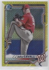 2021 Bowman Mega Box Yellow Mojo Refractor 22/75 Cade Cavalli #BCP-99 03nz