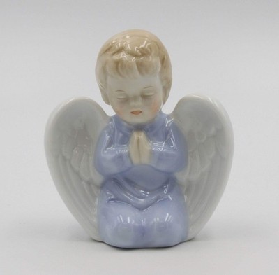 Cosmos Gifts Fine Porcelain Praying Boy Angel Lighted LED Light Figurine, 4-3/4''