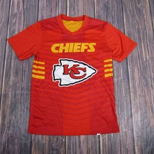 Kansas City Chiefs Shirt Youth Large Red NFL Football Flag Play Graphic Top