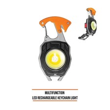 Keychain Flashlight Rechargeable Cob Keychain Work Light 6 Modes High Lumen