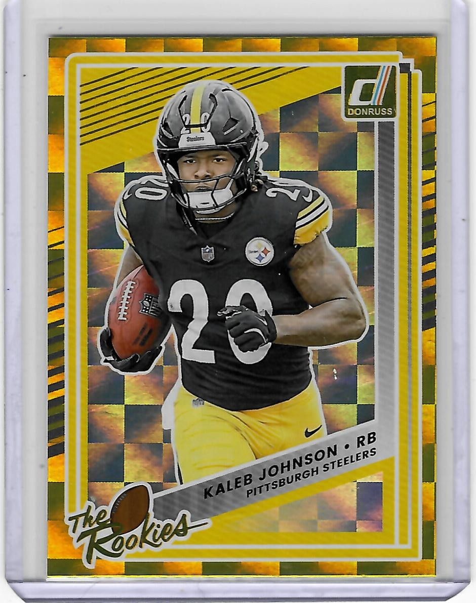 Pittsburgh Steelers KALEB JOHNSON 2025 Donruss THE ROOKIES Football Card