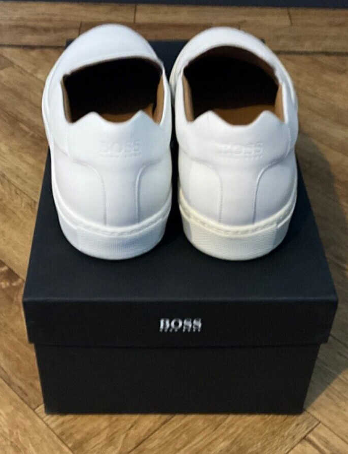HUGO BOSS MIRAGE MENS SLIP ON SHOES BU EX-DISPLAY UK 6 WHITE RRP £269 #C927 image 3
