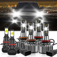 For Chevy Silverado 2500 2003-2004 6x LED Headlight High Low+Fog Light Bulbs Kit