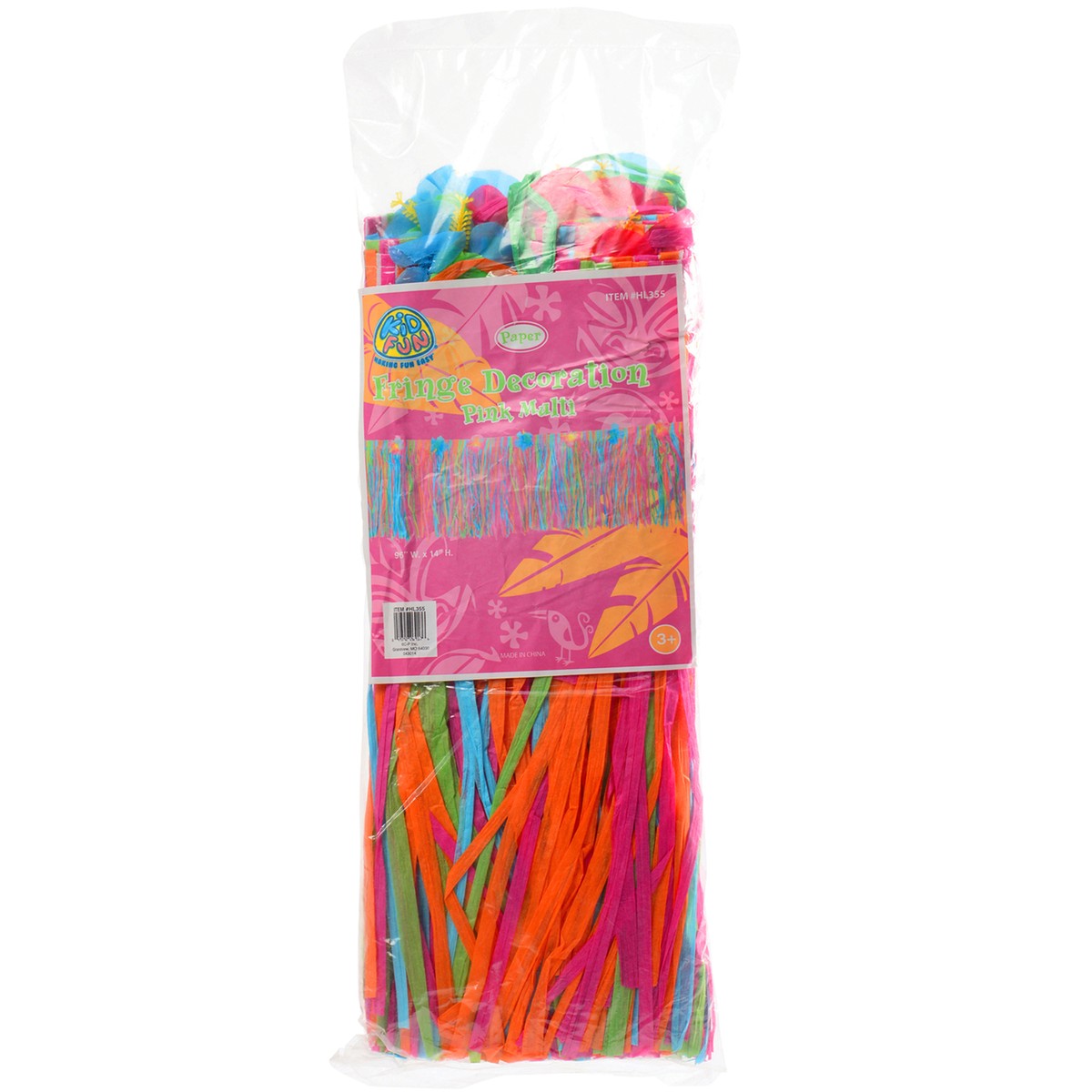 US TOY HL355 Paper Fringe Decoration - Pink Multi for sale online