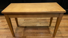 VTG Solid Walnut or Maple Wood Piano Bench or Table w storage 30 x 19 x 14 heavy