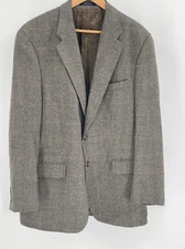 Ralph Lauren Wool Blazer Sport Coat Men's Size 44 T Brown Gray
