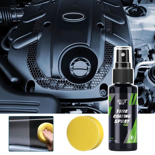 50ml Tyre Shine Spray Polish Tire Cleaning Agent Coating Cleaner Car Accessories - Foto 9 di 12