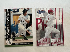 (2) BASEBALL-92 SCORE IMPACT PLAYER VENTURA#42-2000 FLEER GAMERS S. ROLEN #29