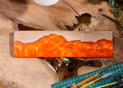Resin Wrist Rest, Wood Wrist Rest For Mechanical Keyboard - Picture 4 of 10