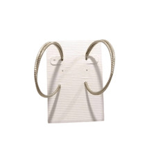 Vintage Classic Large Twisted Open Hoop Earrings Silver Tone