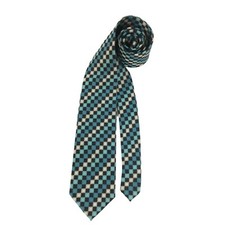 ALEXANDER JULIAN Blue Geometric Tie 100 Polyester 60 / 3".1/4 EX COND