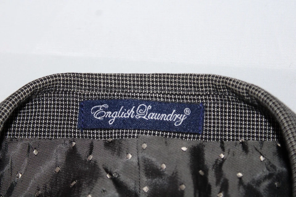 Blazer ENGLISH LAUNDRY 40L Poli-Rayón-Lana Gris 2B 2 Ventilaciones  Foto 3 de 4