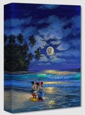 Disney Fine Art Treasures Canvas Collection Romance Under the Moonlight-Mickey
