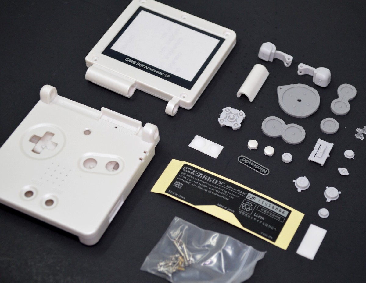 Coque (shell) Blanche Pour GameBoy Advance SP – Neuve – Compatible GBA SP