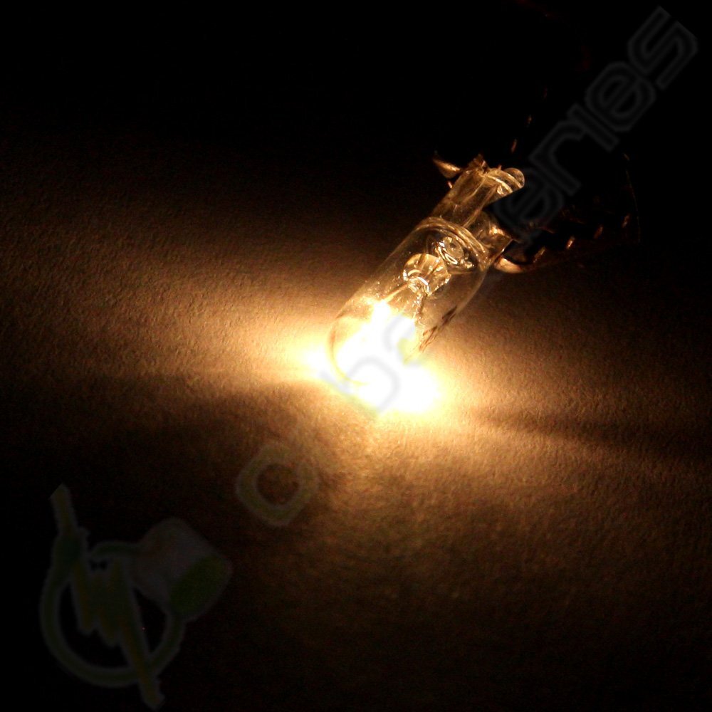 10Pcs Warm White Instrument Gauge Dash Lights Halogen Mini-Wedge Bulbs T5 37 74