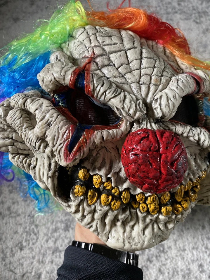 Máscara de Payaso con Peluca Disfraz Cerebro Nariz Pascua Ilimitado Foto 2 de 4