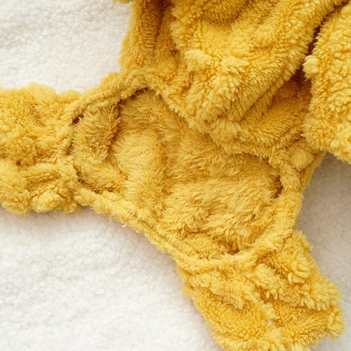Fleece Small Dog Jumpsuit Pajamas Winter Clothes Warm Pet Puppy Solid Pullove L - Picture 9 of 22