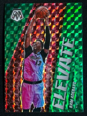 2020 Panini Mosaic Elevate Green Prizm Bam Adebayo #17 Heat Insert SP