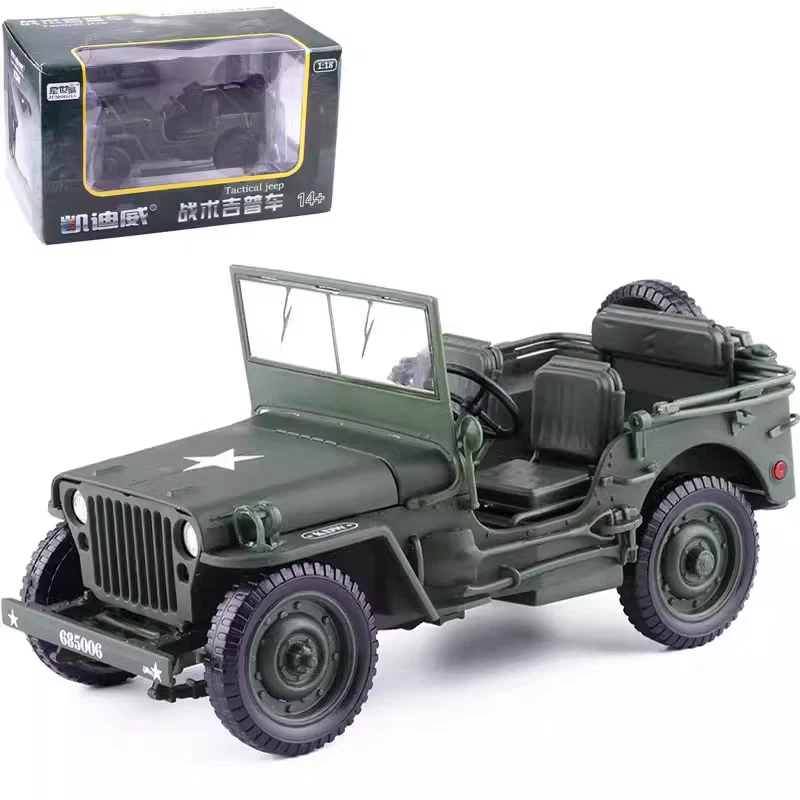 KDW 1:18 Scale Jeep Military Vehicle Willys Jeep U. S Army Replica Boxed New! - Image 2 of 4