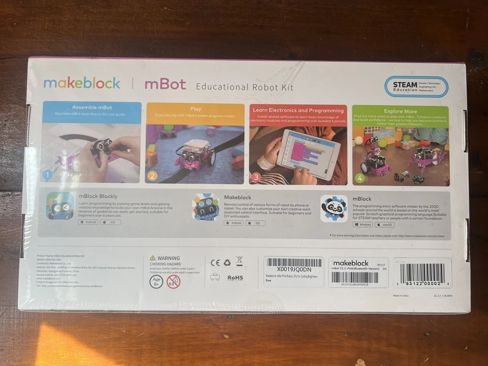 Makeblock mBot Robot Kit, DIY Mechanical Building Block, Pink Bluetooth Version - Image 4 of 4