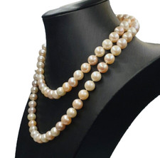 Collana Catena Da Donna Lunga Con Piccole Perle Colorate Intercalate. Catenina In Acciaio Placcato Oro O Argento. Collane Lunghe Donna Particolari. Gioielli A Catena In Acciaio (Argento Placcato - Foto 11