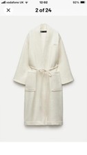 Ladies Xs White Zara Coat. Long Length