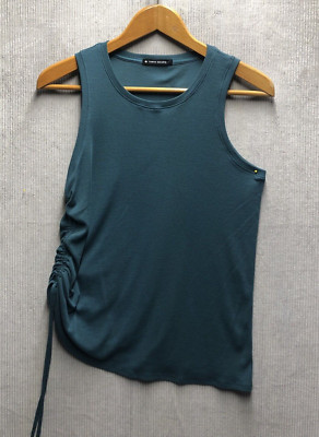 Thrive Societe Tank Top Size Large Dark Teal Cinchable Side Summer Vacation